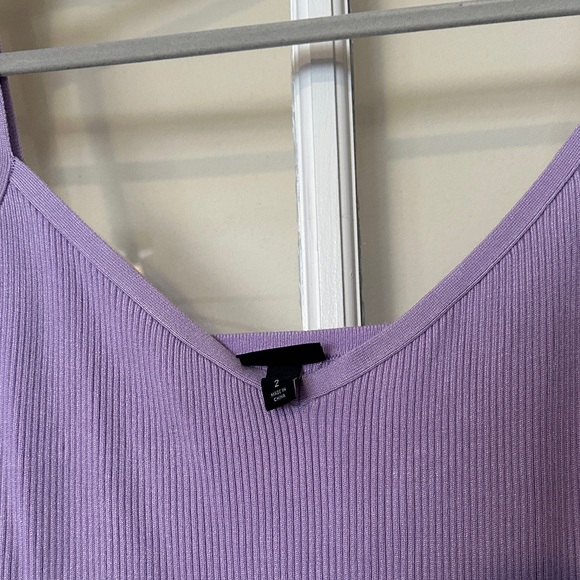 torrid Lavender Ribbed V-Neck Tank - Picture 4 of 7